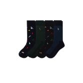 Men's Dress Calf Sock 4-Pack