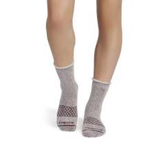 Women’s Roll-Top Merino Blend Gripper House Sock 3-Pack
