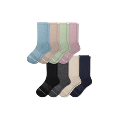 Women's Merino Wool Blend Calf Sock 8-Pack