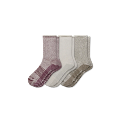 Men’s Roll-Top Merino Blend Gripper House Sock 3-Pack