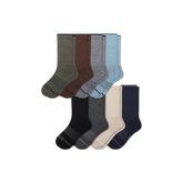 Men's Merino Wool Blend Calf Sock 8-Pack