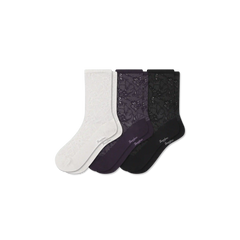 Women’s Floral Lace Half Calf Sock 3-Pack