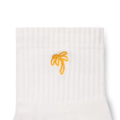 Women's Beach Day Embroidered Quarter Socks