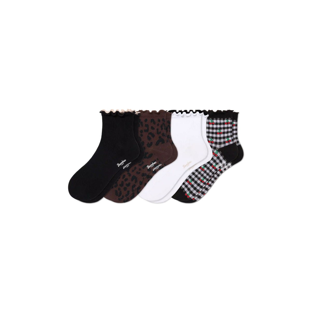 Women's Ruffle Rib Quarter Sock 4-Pack