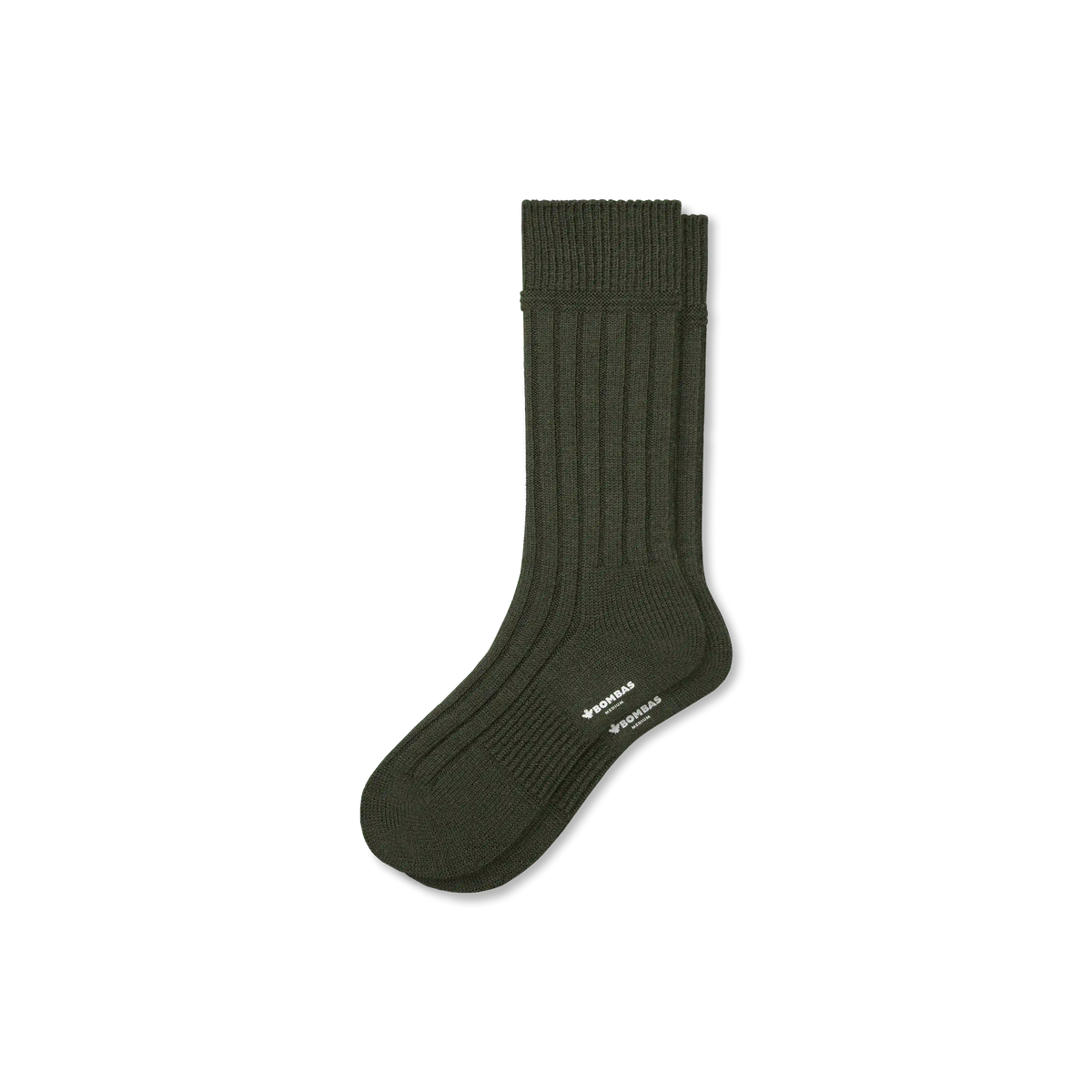 Men's Merino Cashmere Blend Rib Calf Socks