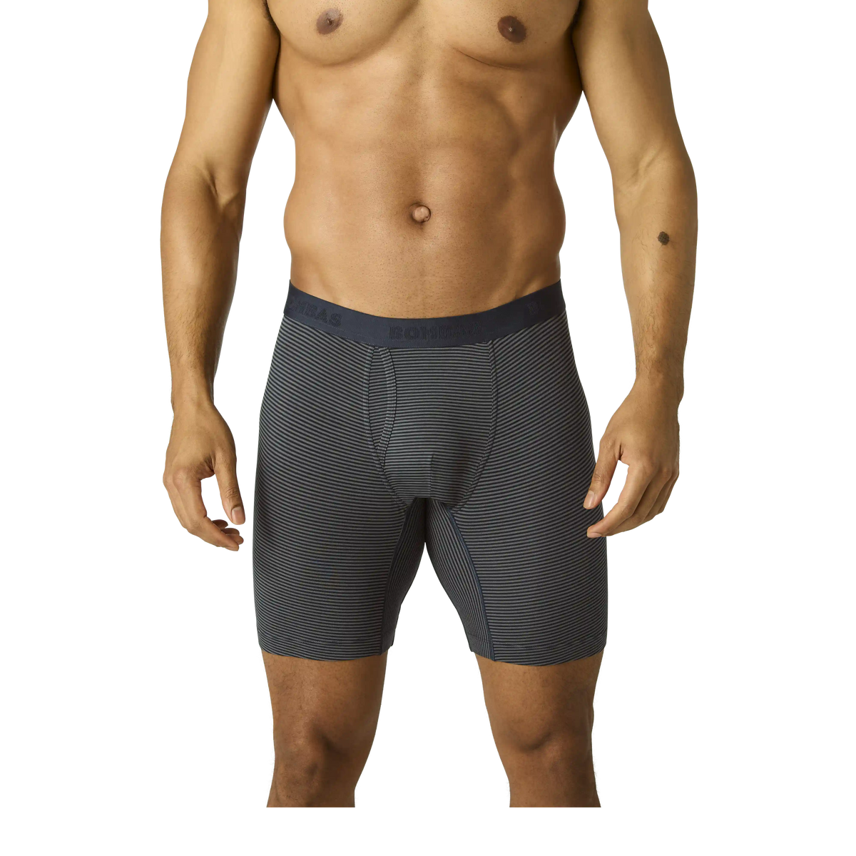 Men's Cotton Modal Blend Long Boxer Brief 8"