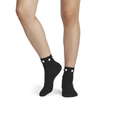Women's Rosette True Rib Quarter Socks