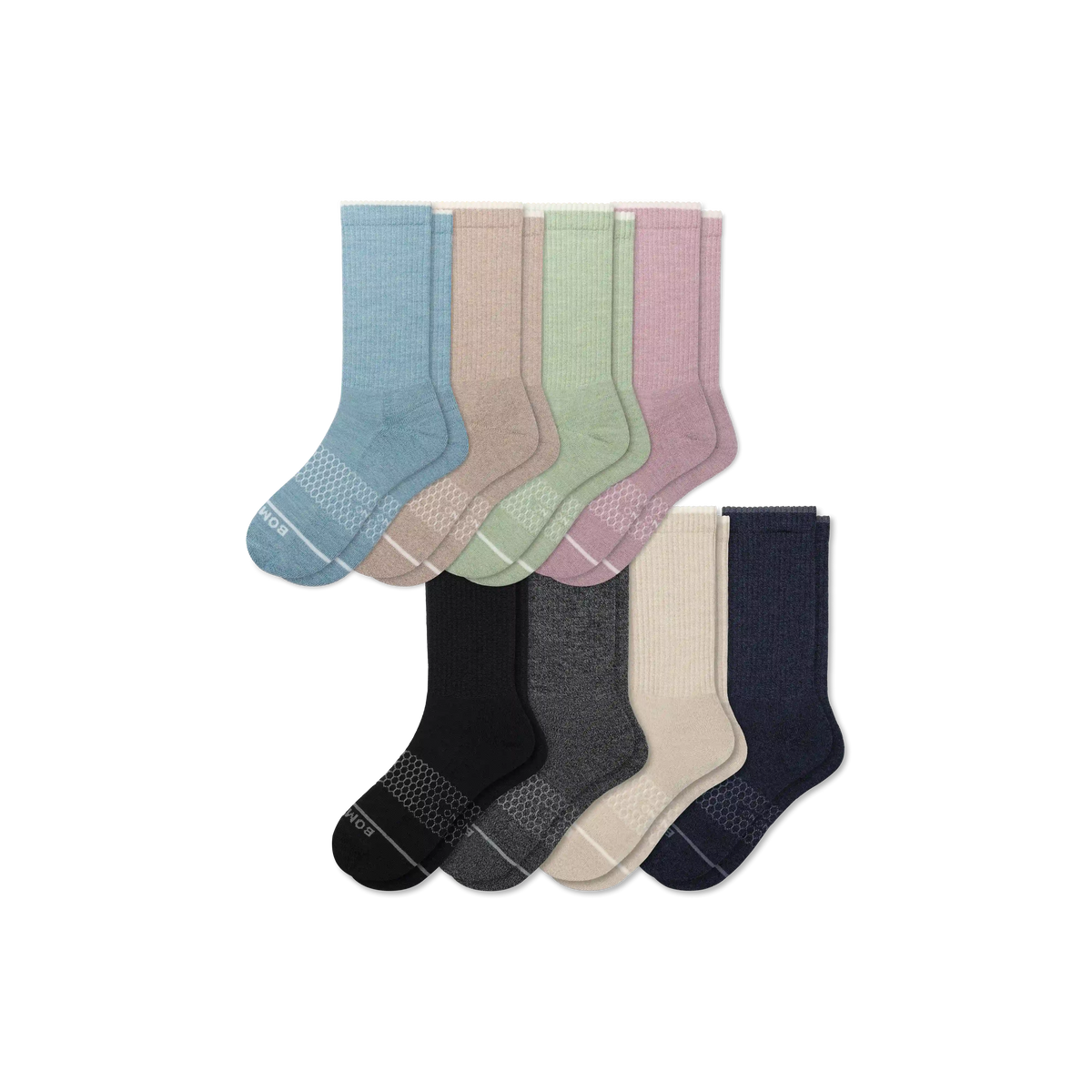 Women's Merino Wool Blend Calf Sock 8-Pack
