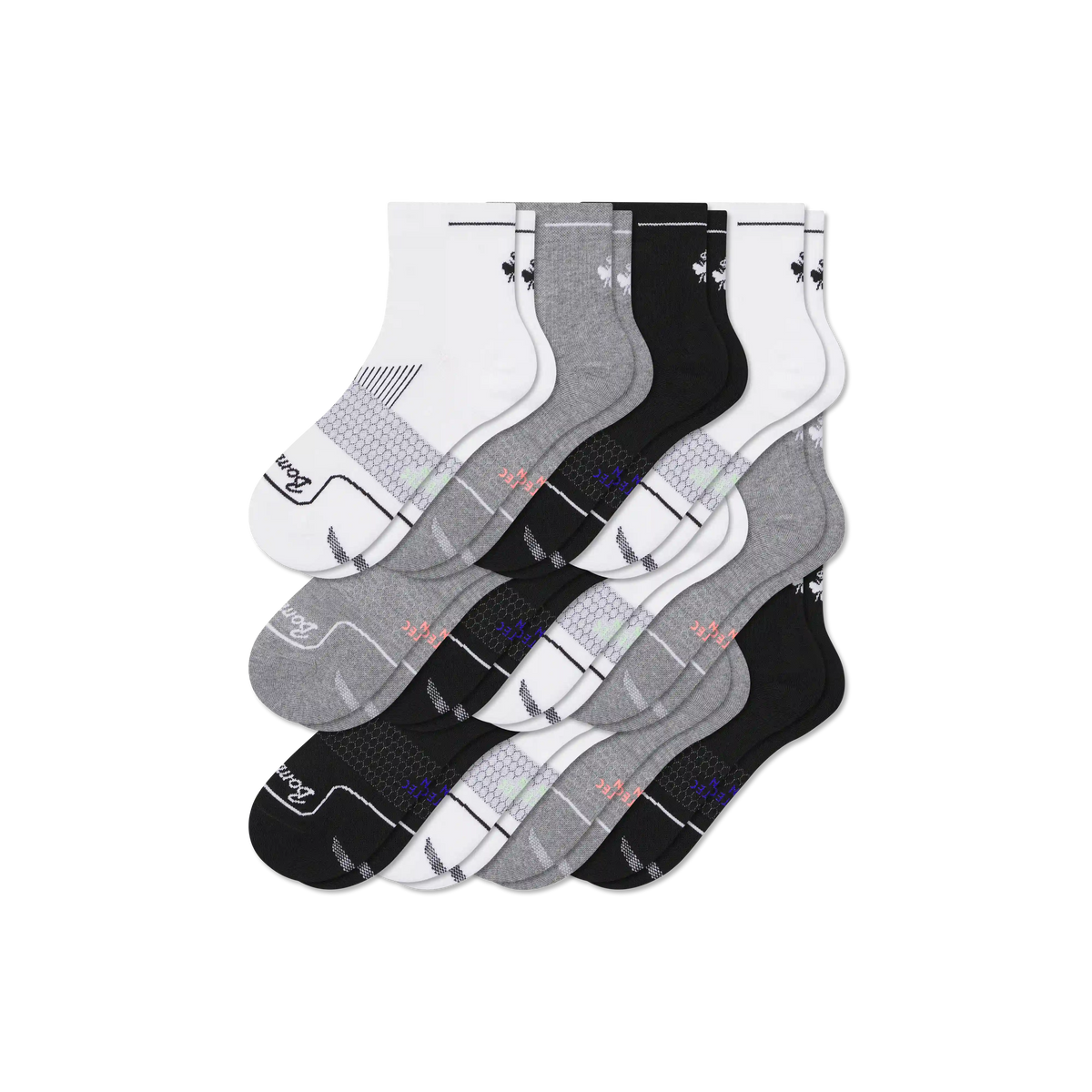 Men's Run Quarter Sock 12-Pack