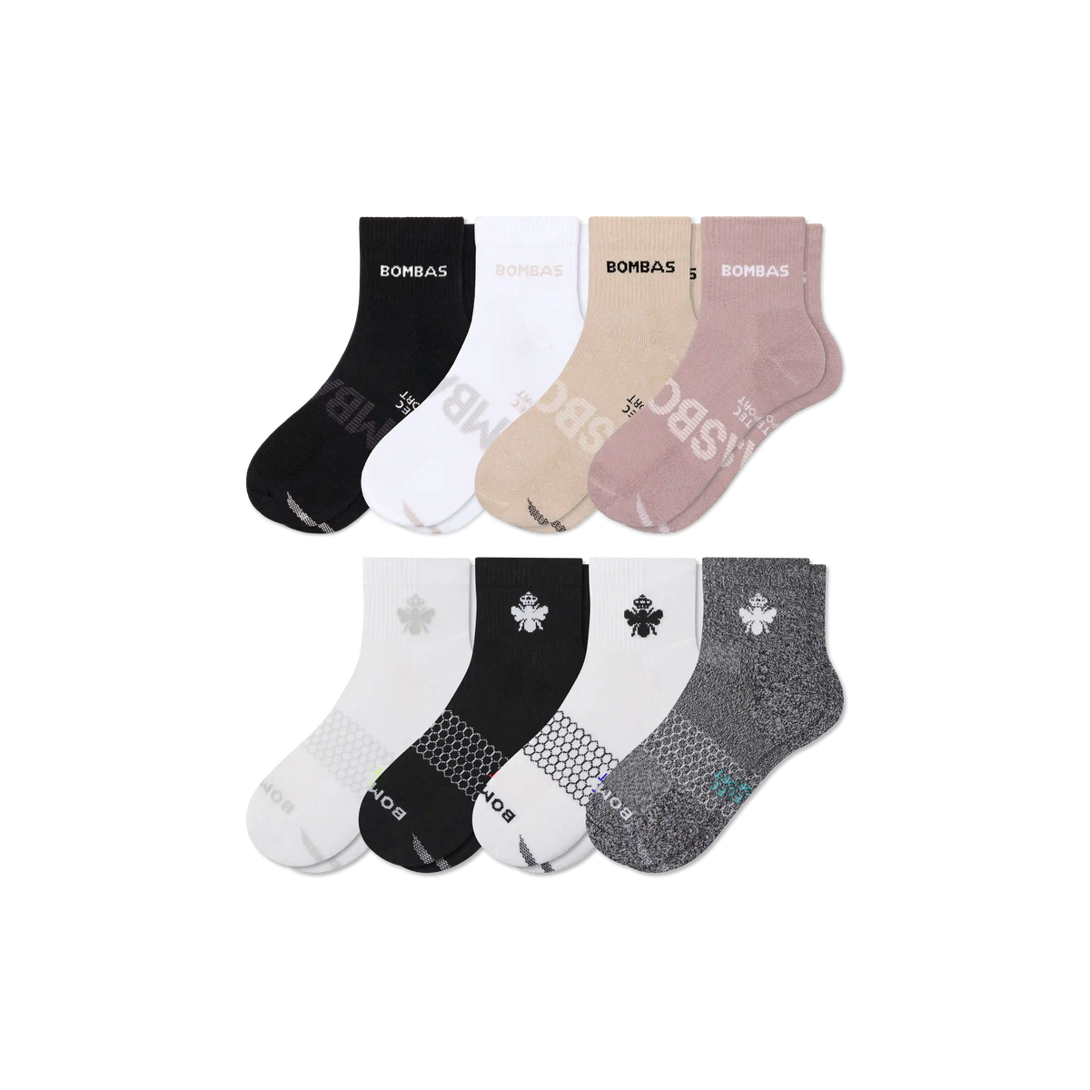 Women's All Sport Quarter Sock 8-Pack
