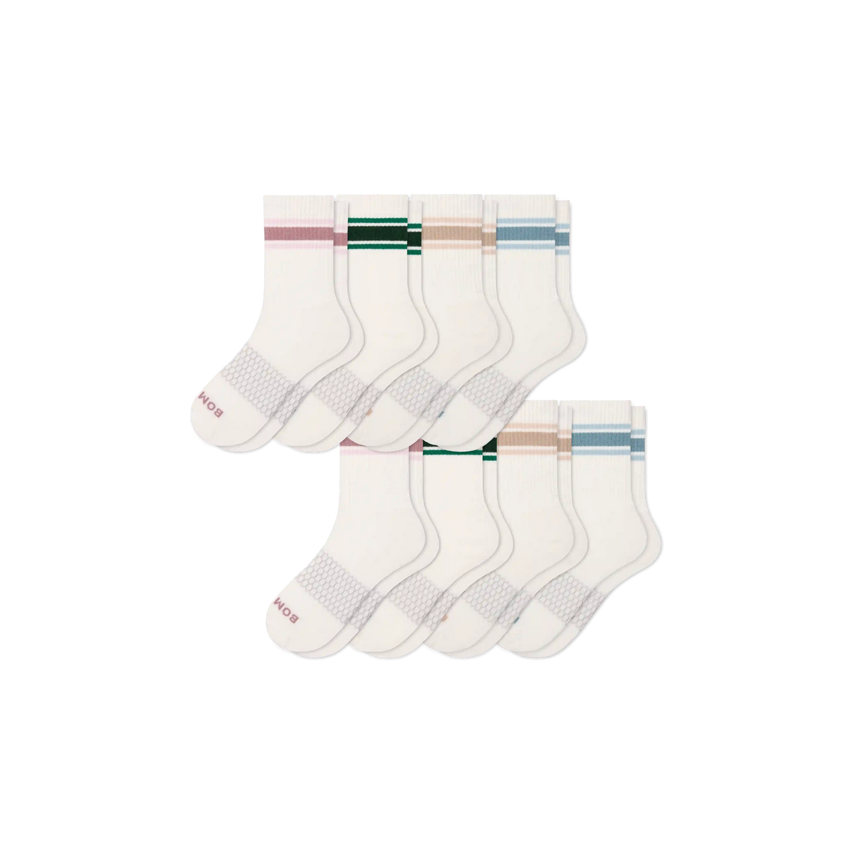 Women's Vintage Stripes Half Calf Sock 8-Pack