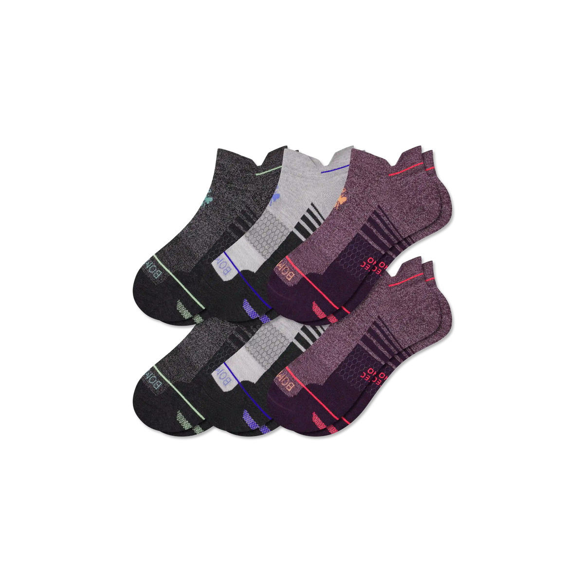 Men's Merino Wool Blend Run Calf Sock 6-Pack