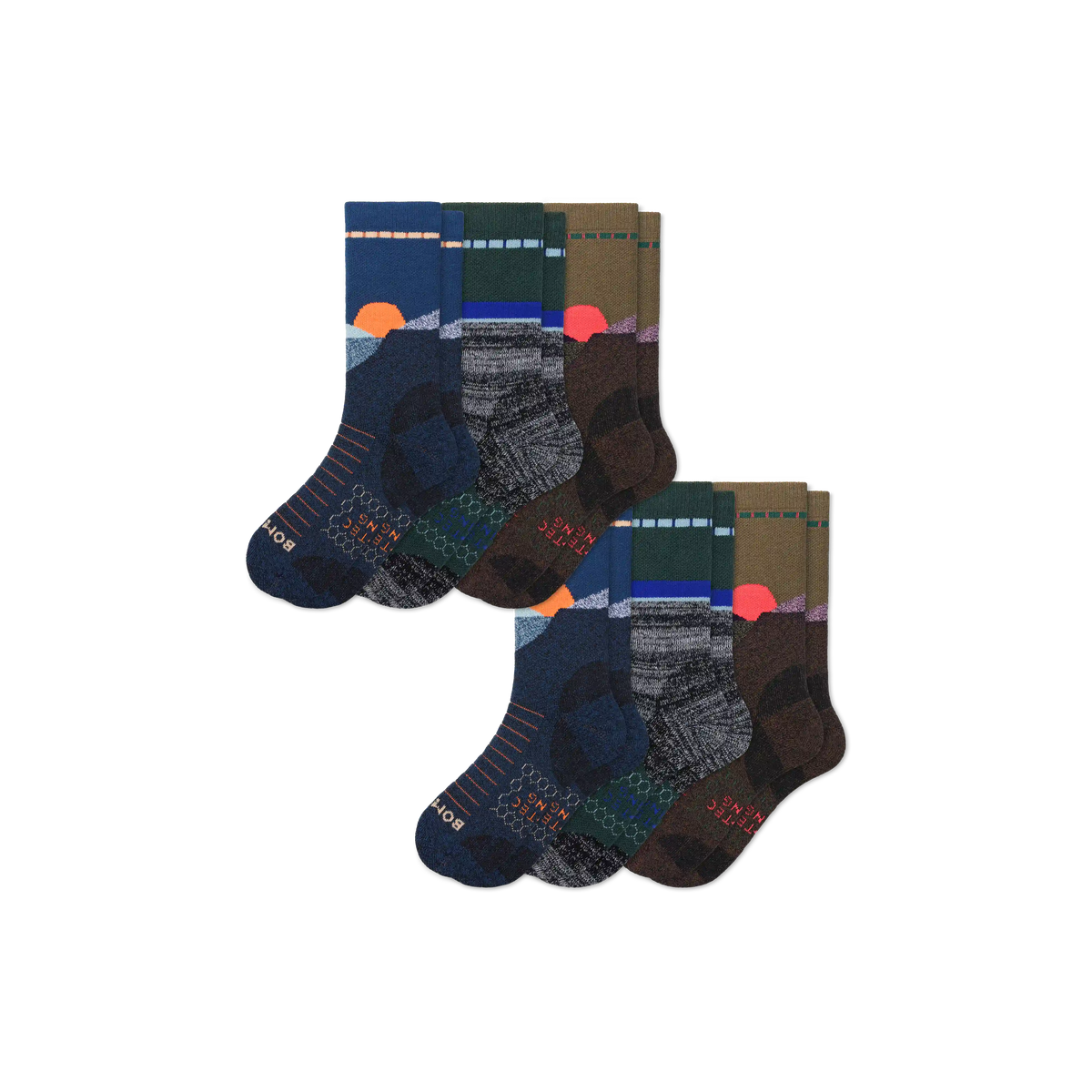 Men's Hiking Calf Sock 6-Pack
