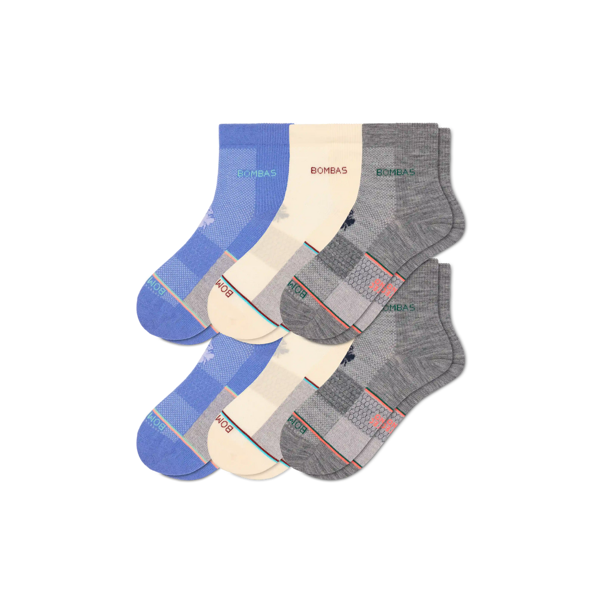 Women's UltraLite Sport Merino Wool Blend Quarter Sock 6-Pack