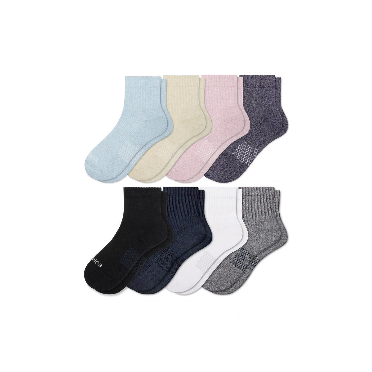 Women's Modern Rib Quarter Sock 8-Pack